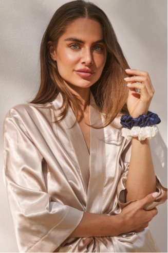 Scrunchies - Galaxy Blue & Pearl