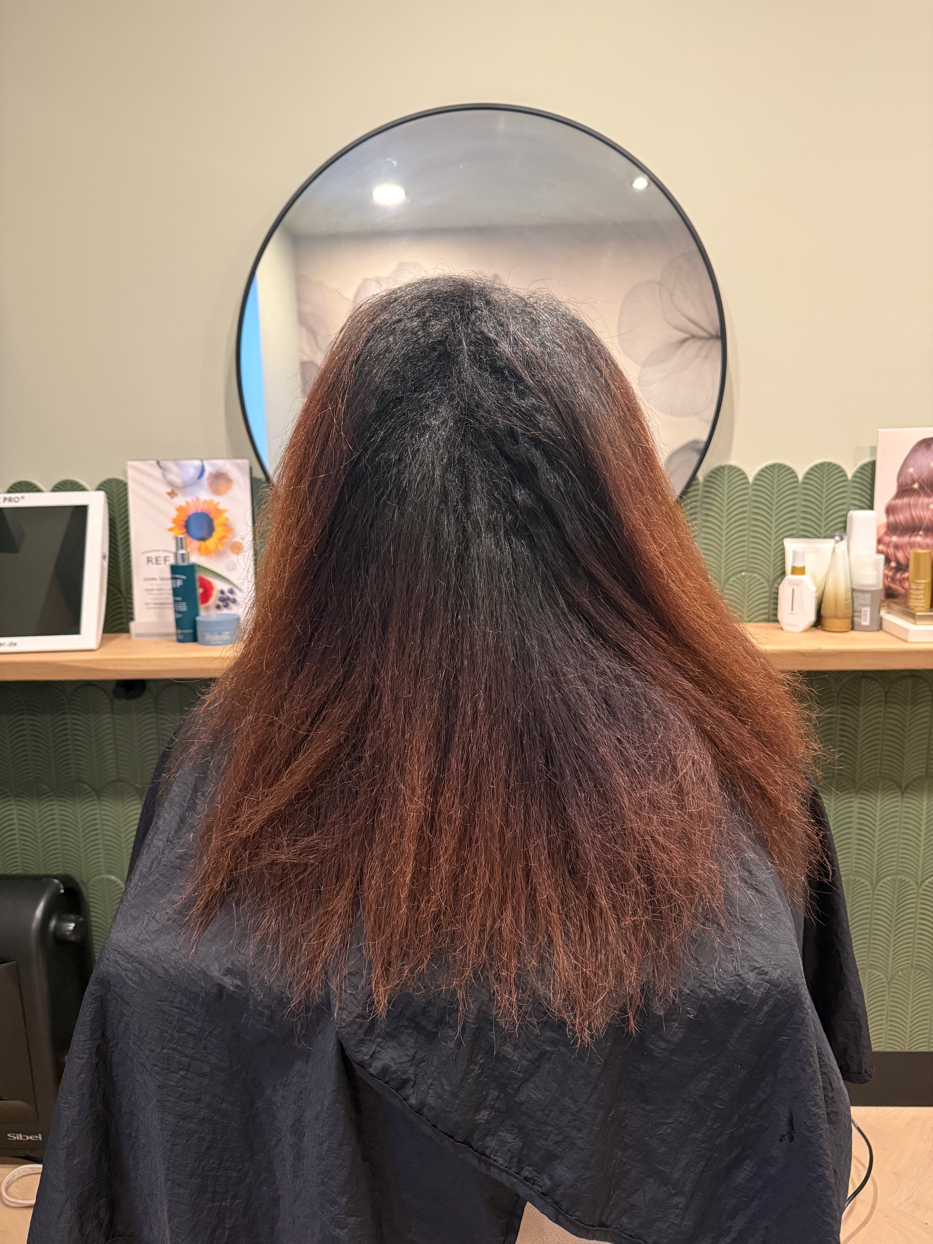 Vooraf aan de keratine behandeling