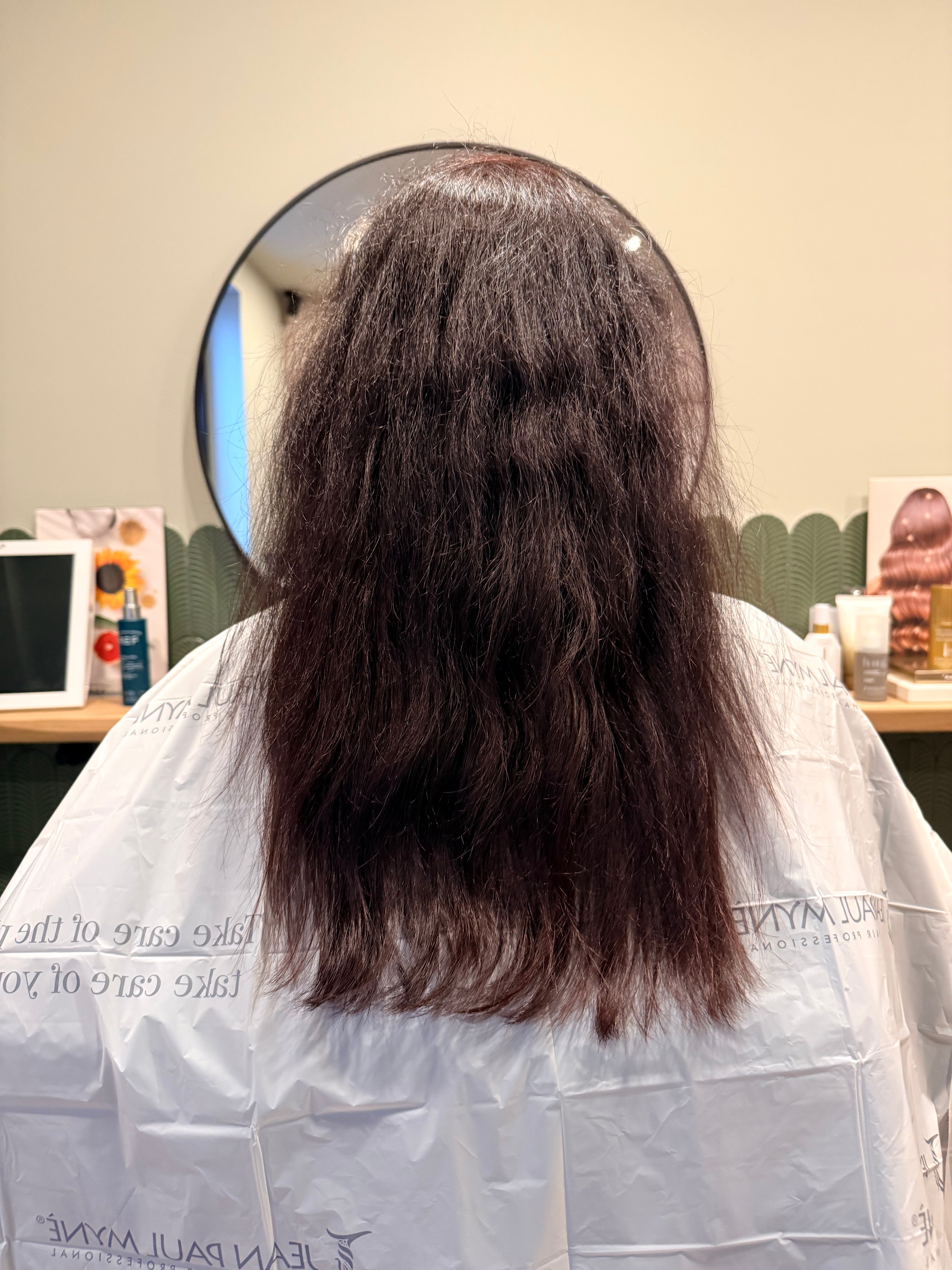 Vooraf aan de keratine behandeling